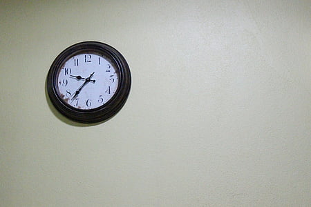 horloge, muur, opknoping, tijd