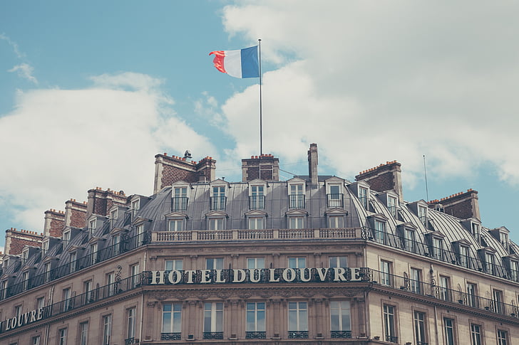 gebouw, Hotel, Classic, het platform, traditionele, Frankrijk, Parijs