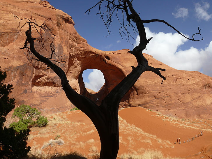 Arch, gurun, telinga angin, telinga lengkungan angin, Monumen valley, batu pasir, Utah
