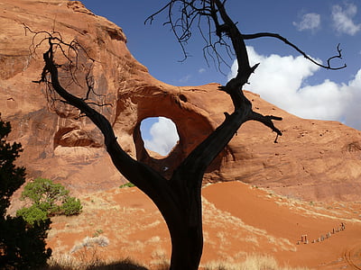 Arch, öken, örat på vinden, örat av vind bågen, monument valley, sandsten, Utah
