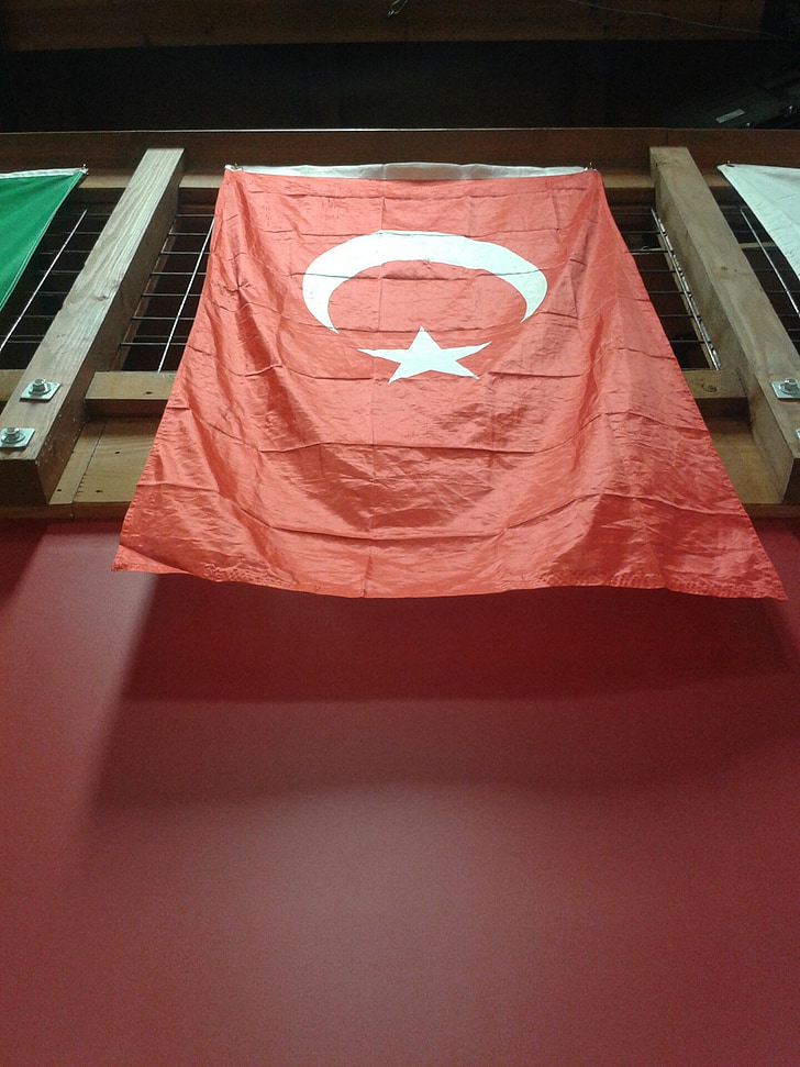 флаг, Турция, красный