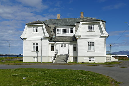 Reykjavik, höfdihaus, política, Historicamente, fachada, cidade, capital