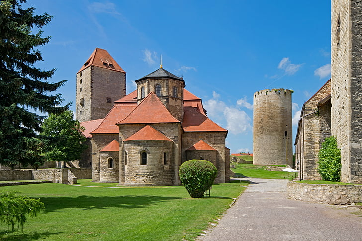 Castelo, Querfurt, Saxônia-anhalt, Alemanha, arquitetura, locais de interesse, edifício
