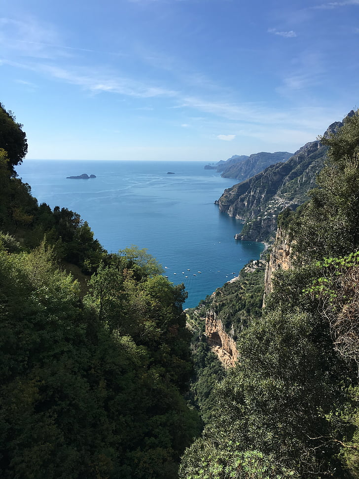 havet, Italien, Holiday, Rock, Positano