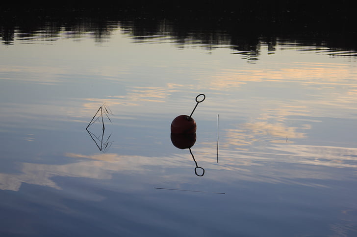 buoy, water, lake, loop, sweden, late-summer, fishing