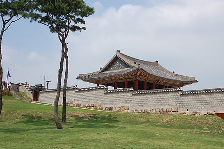 Palace, Sydkorea, Suwon, landskab, traditionelle, Asien, historie