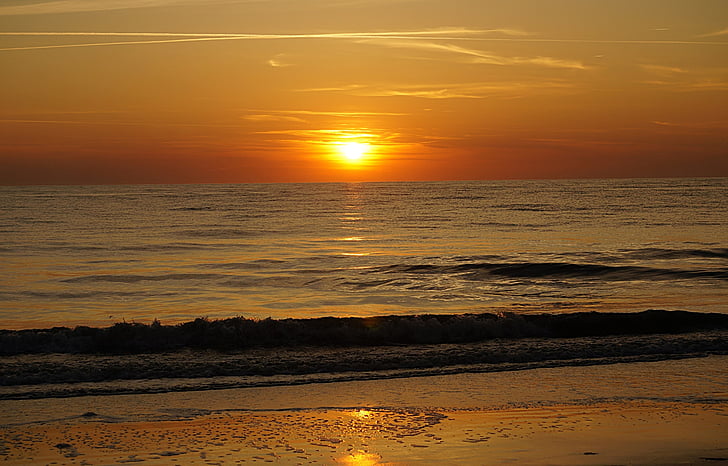 posta de sol, Sylt, abendstimmung, romàntic, illa, platja, Mar del nord