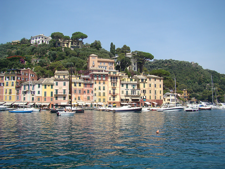 Portofino, Van, de, mensen, stad, aan zee, Resort