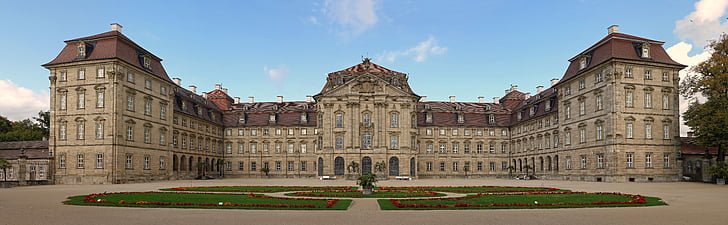 Weißenstein, a palota, Pommersfelden, épület, építészet, műemlékek, Castle