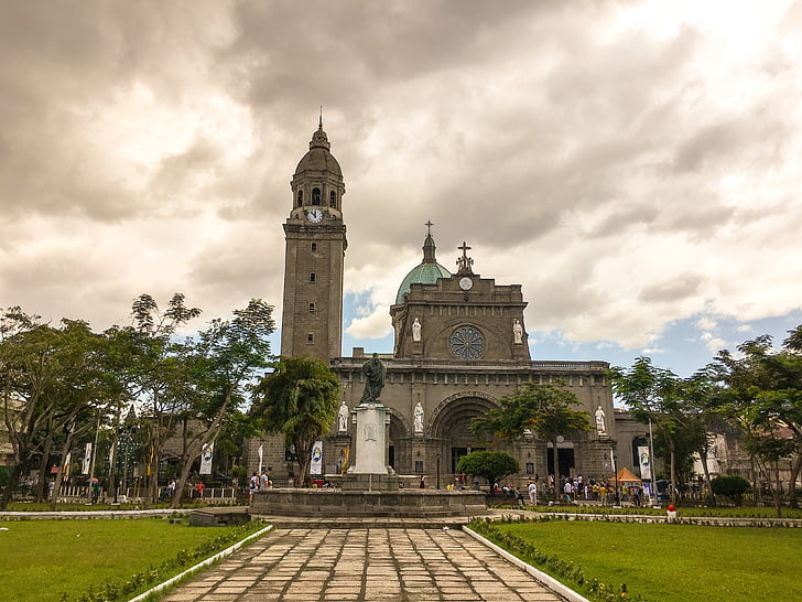 republic of the philippines, manila, cathedral, church, architecture, famous Place, tower