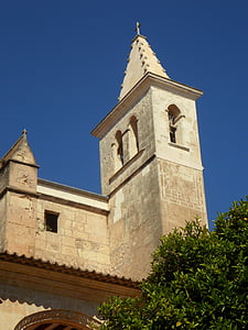 church, manacor, tower, steeple, monastery, monastery church, mallorca