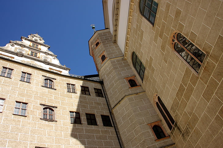 hrad, Neuburg na Dunaji, církevní, náboženské, Bavorsko, budova, Architektura
