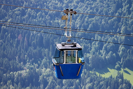 cable car, gondola, shuttle service, alpine, mountain railway, transport, view