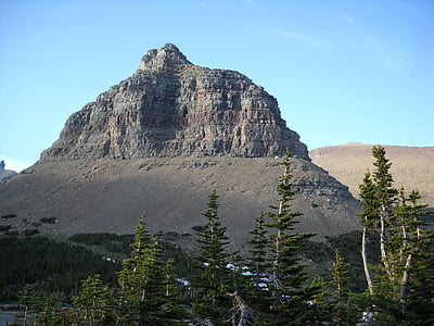 montanha, Butte, pico, natureza, céu, viagens, rocha
