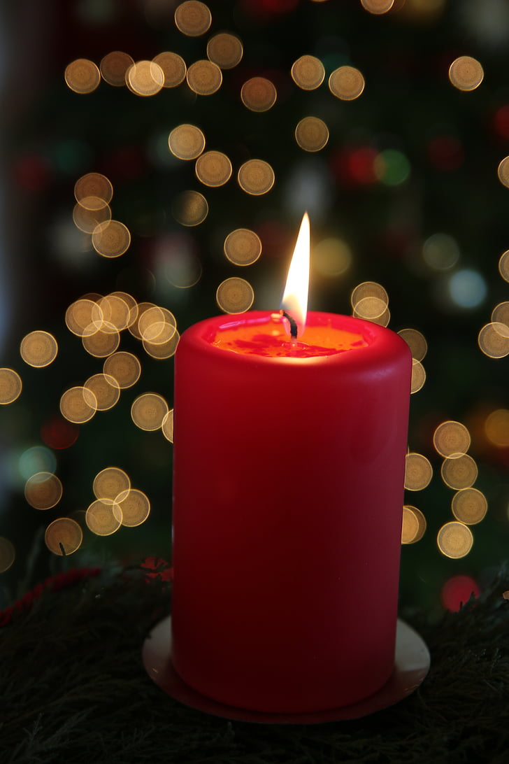 burn, burning, candle, christmax, cosy, light, red