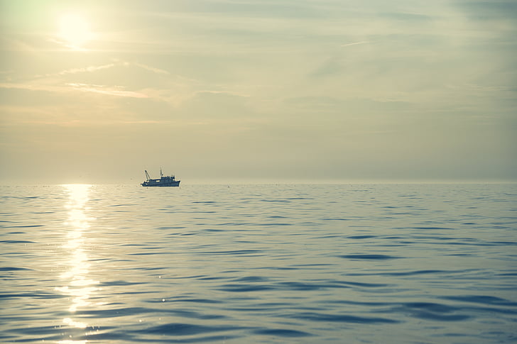 boat, ocean, sea, ship