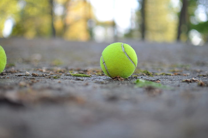 ballen, tennis, sport, utstyr, sport, tennisball, utendørs