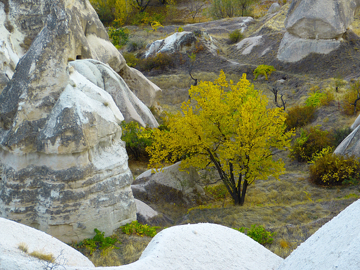 Kapadokya, tüf, kaya oluşumları, Türkiye, manzara, kaya, doğa