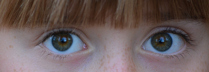 oči, dieťa, dievča, pozrieť sa, vyzerať, ľudské oko, detail, ľudia