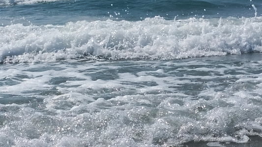 ondas, mar, Océano, Playa, Costa, verano, azul