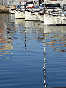 sea, water, boats, port, reflection, summer, nautical vessel