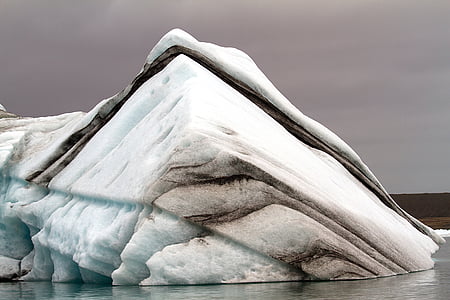 Island, řízení ledovce, páry, ledovec, ledové kry, Laguna, ledovcové jezero Jökulsárlón