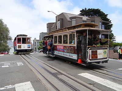 Сан-Франциско, Канатная дорога, США, Калифорния, Трамвай