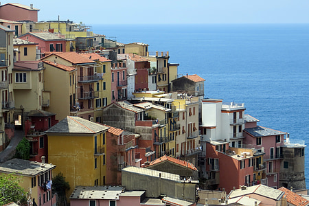 Italien, Rivieran, kusten, staden, natursköna, Medelhavet, arkitektur