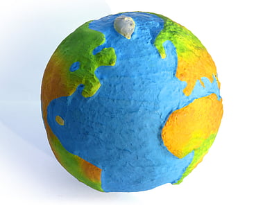 Globe, mache χαρτί, σκάφη, πλανήτη
