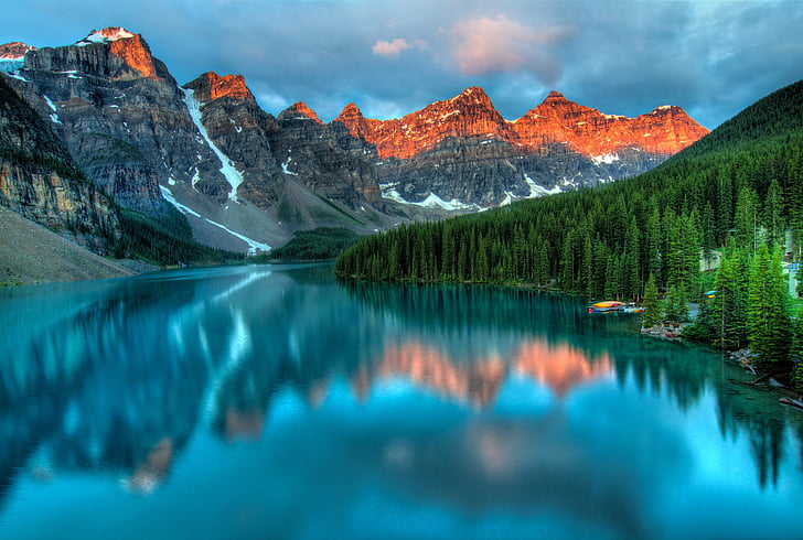 Alberta, incroyable, Banff, belle, bleu, Canada, nuages