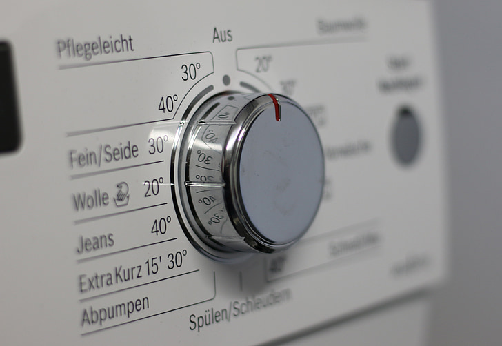 switch, knob, washing machine, control panel, display, detail, wash