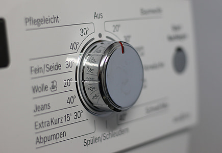 スイッチ, ノブ, 洗濯機, コントロール パネル, 表示します。, 詳細, 洗浄