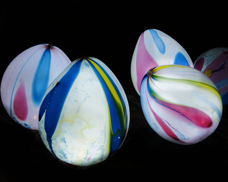 baloane, colorat, luminoase, ziua de nastere, distractiv, albastru, sărbătoare