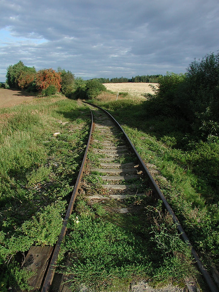 track, railway, nature, railroad Track, transportation, train, outdoors