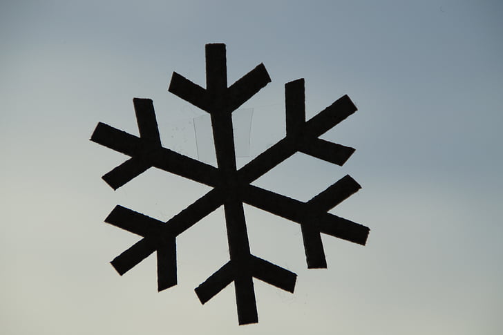 snowflake, deco, decoration, winter, stuck on, flake, sky