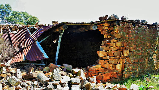rovine, Pretoria, costruzione, pietre, che cade, pareti, fatiscenti