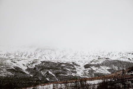 landskap, fotografering, dagtid, Mountain, snö, vinter, Stream