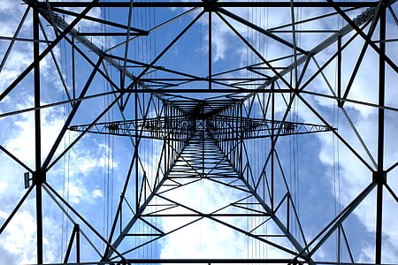 철 탑, 현재, 전기, strommast, 전원 선, 에너지, 높은 전압