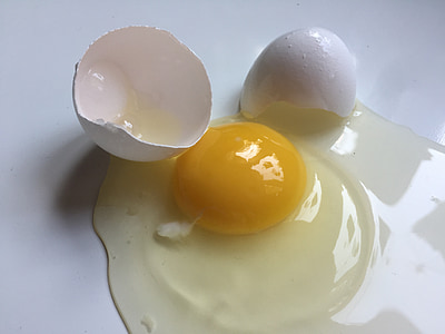 huevo, huevo roto, huevo blanco