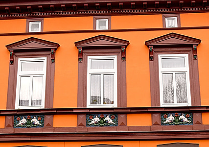 vinduet serie, facade smykker, tal, vindue, arkitektur, facade, Europa