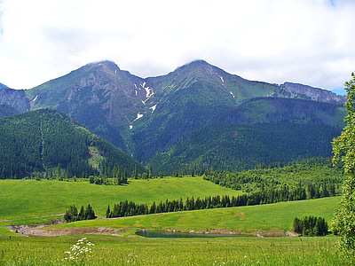 paisagem, montanhas, vista superior, modo de exibição, no máximo, as altas montanhas tatras, natureza