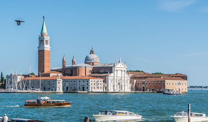 Benátky, Taliansko, člny, letiaceho vtáka, Canal, Cestovanie, vody