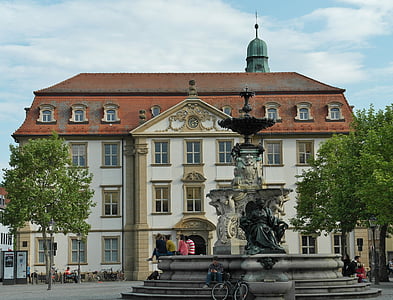paulibrunnen, фонтан, фонтан, отримати, Баварія, місто, Архітектура