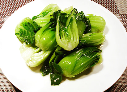 Prime stekt shanghai green, matsked maträtt, blå förfärlig mat, liten tang maträtt