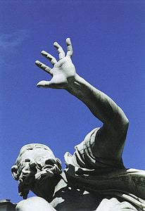 Roma, Italia, Fontana, estatua de, estatuas de, agua, hombre