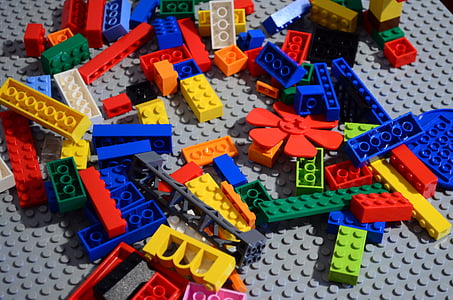 LEGO, barvy, hračky, vybudovat, porucha, chaos, hračka cihly