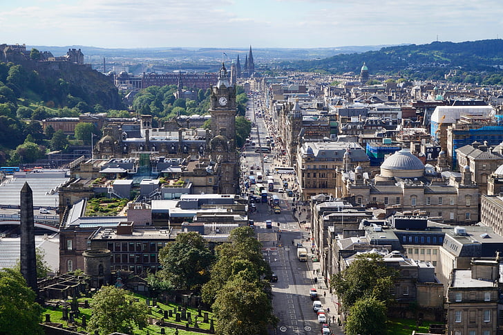 Edinburgh, Escócia, cidade, arquitetura, Reino Unido, Europa, edifício