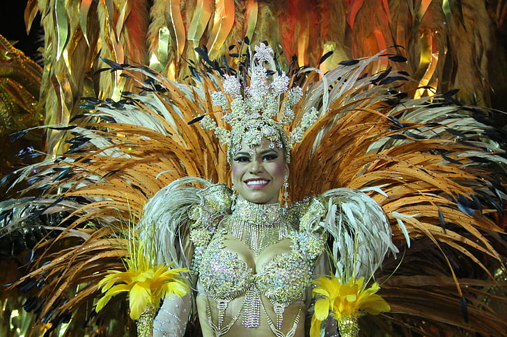 Brasilien, Carnaval, Rio, karneval, Brasil, kulturer, kvinder