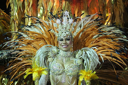 Brazilija, karneval, Rio, karneval, Brasil, kultur, ženske