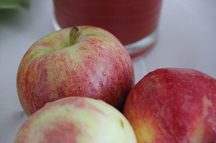 アップル, 新鮮です, フルーツ, 食品, 有機, 健康的です, 赤